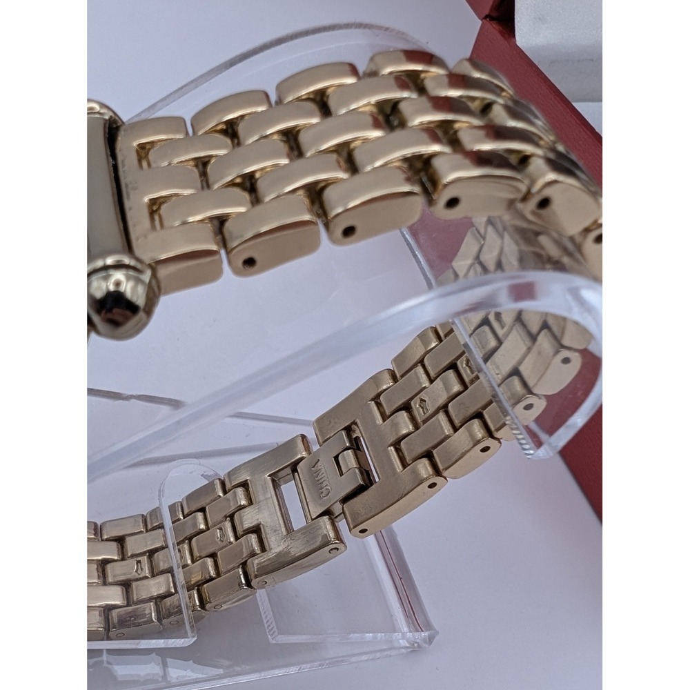 Goldtone & Rhinestones Unisex Watch FMDAL745 Stainless 6 1/4 in Long New Battery - Picture 5 of 5